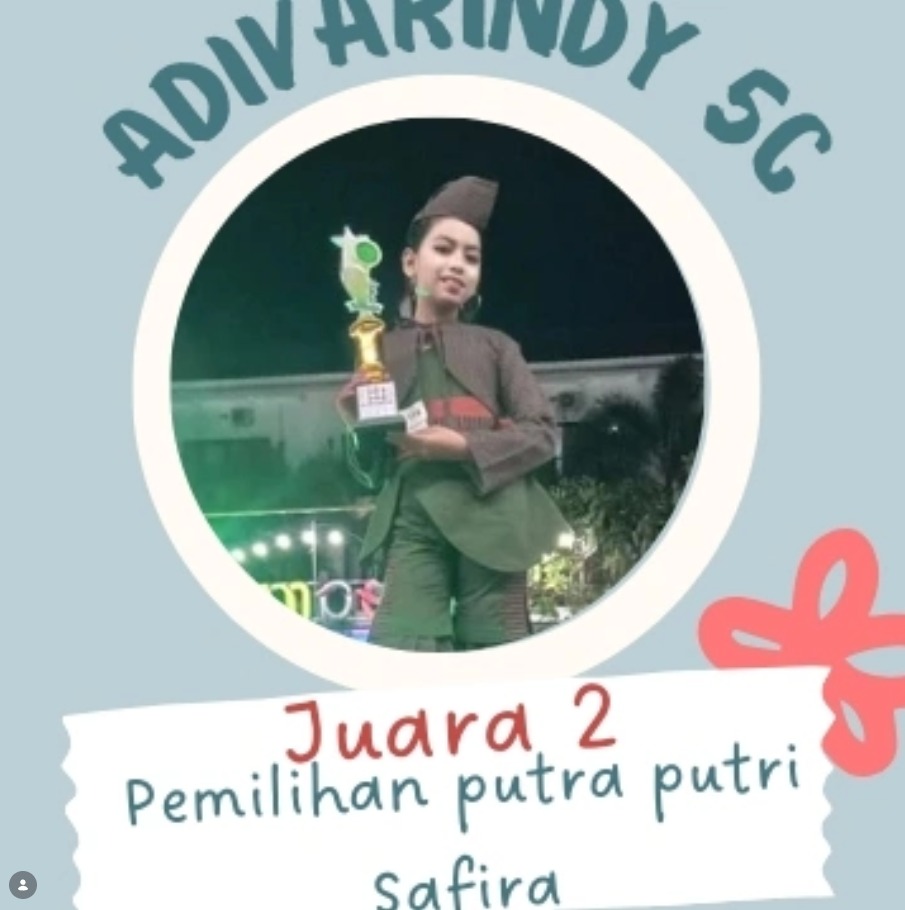 Adivarindy Zelmira Raih Juara 2 Modelling pada Ajang Putera-Puteri Safira 2024