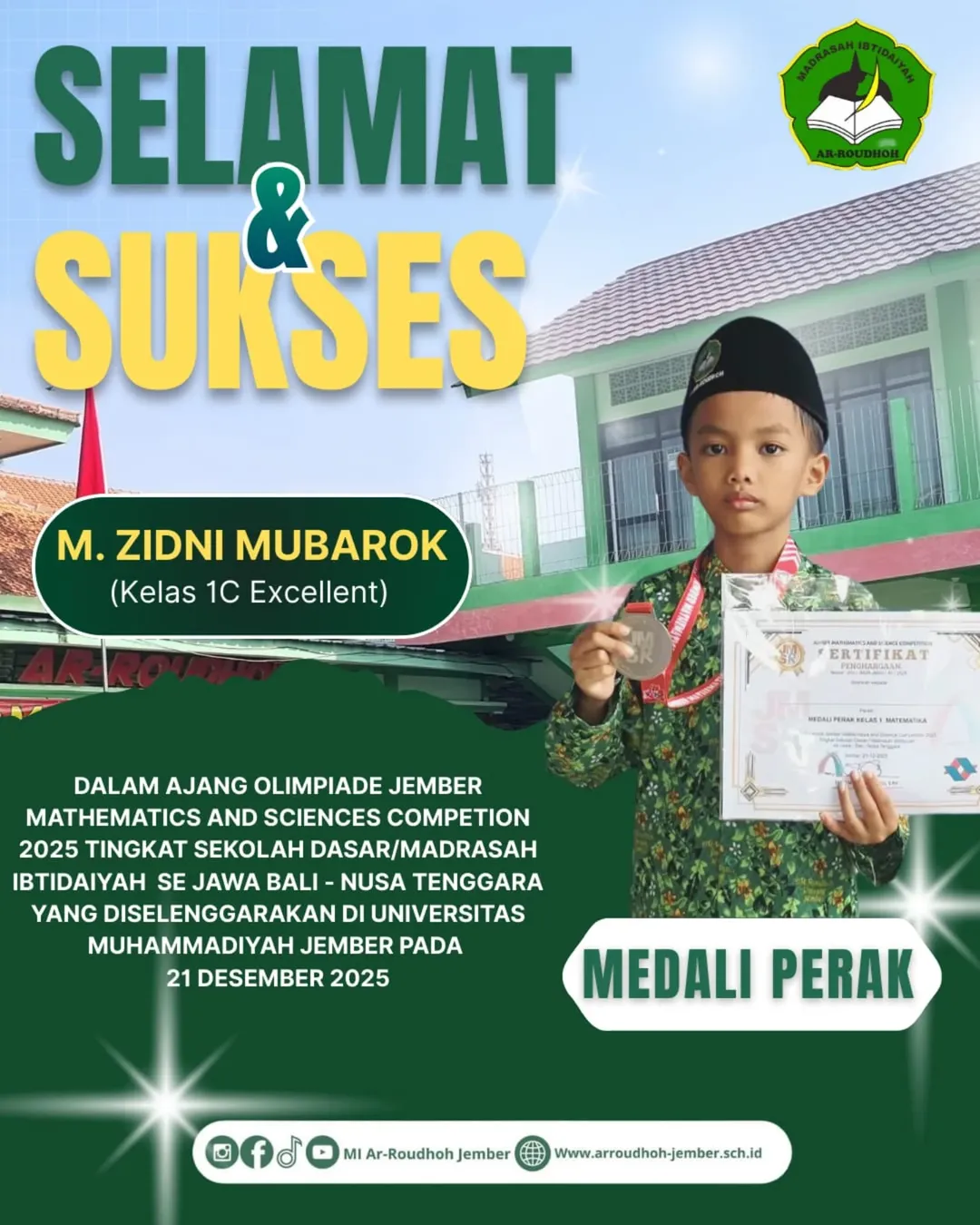 Prestasi Gemilang! M. Zidni Mubarok Mendapatkan Medali Perak di Ajang JMSC 2025