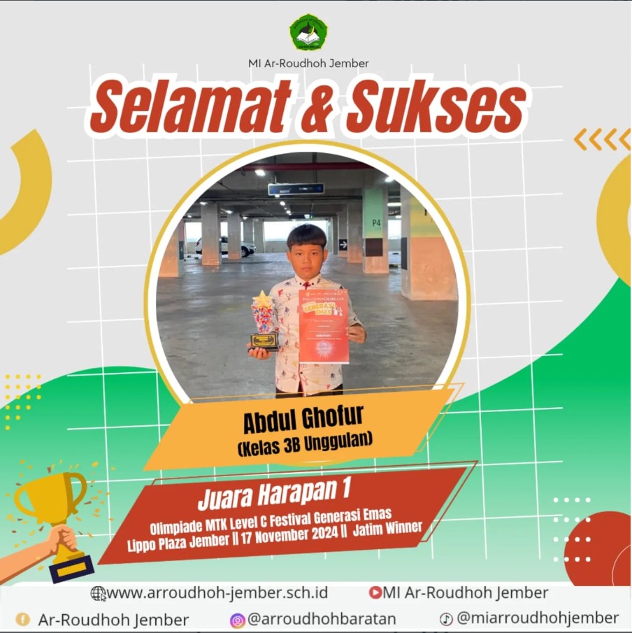 Abdul Ghofur Raih Harapan 1 Olimpiade Matematika pada Festival Generasi Emas